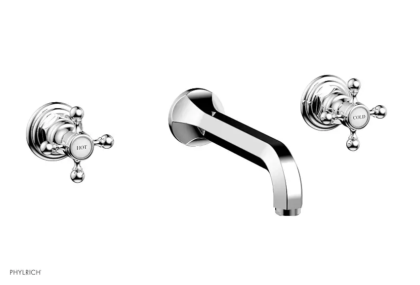 Phylrich HEX TRADITIONAL Wall Lavatory Set with Cross Handles