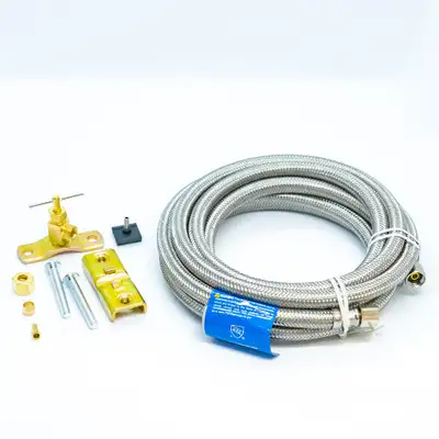 Supco SS10STV Icemkaer Water Supply Line Stainless Steel with Saddle Valve