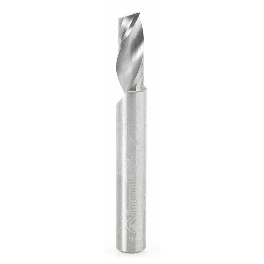 Amana CNC Spiral 'O' Flute Aluminum Cutting Up-Cut Bit 1/4" SH, 1/4" D