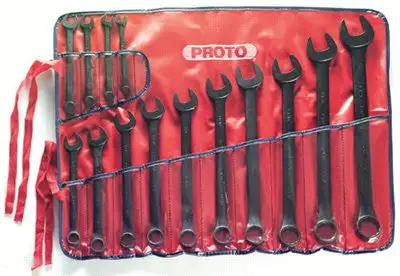 Proto 1200FBASD 14 Piece Protoblack Torqueplus Combination Wrench Sets, 12 Points, Inch