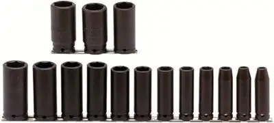 Proto 74114 TorquePlus 15 Pc Deep Impact Socket Set, 1/2 in, 6 Point