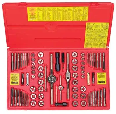 Irwin Hanson 26376 76-pc Machine Screw / Fractional / Metric Tap & Hex Die Set