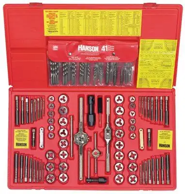 Irwin Hanson 26377 117-pc Machine Screw / Fractional / Metric Tap & Hex Die and Drill Bit Deluxe Set