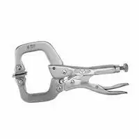 Irwin Vise-Grip 165 Locking C-Clamps with Swivel Pads, Jaw Opens to 1 5/8 in, 4 in Long
