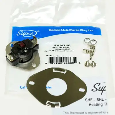 Supco SHM350 Heating Limit Thermostat Thermodisc Open at 350 Manual Close Reset