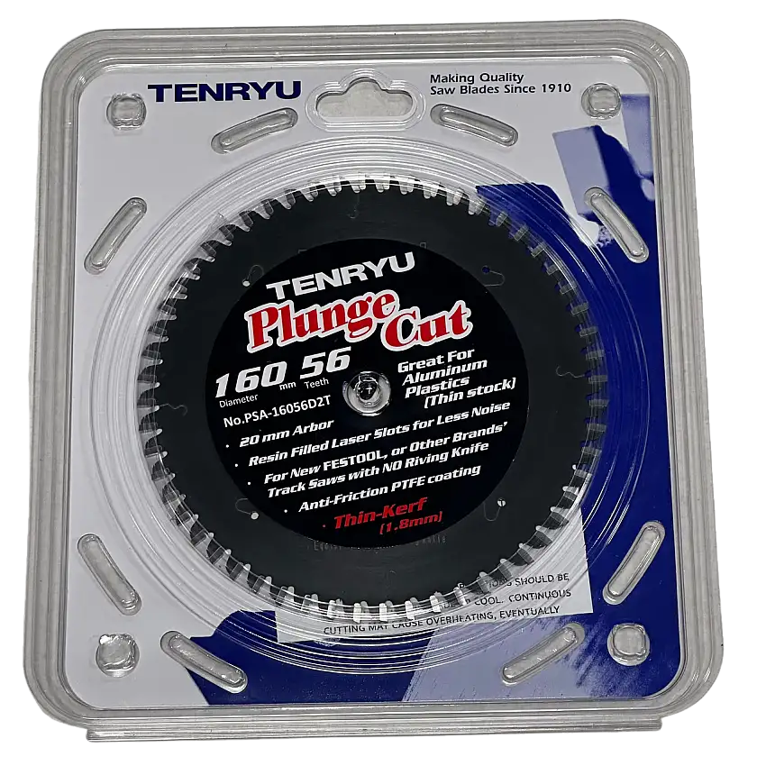 Tenryu Blade - 6-1/2" 56 Tooth 20mm Arbor for Non Ferrous Metals & Plastic (PSA-16056D2T)