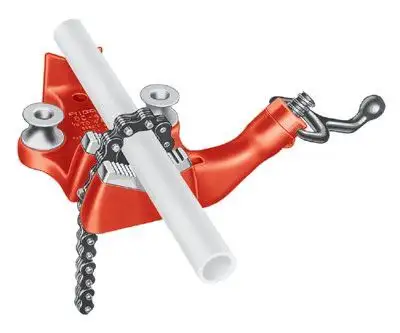 Ridgid 40185 Top Screw Bench Chain Vises, 1/8 in - 2 1/2 in Pipe Cap
