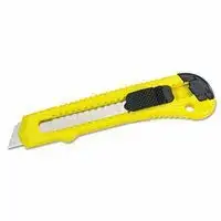 Stanley 10-143P Retractable Pocket Cutters, 6 in, Snap-Off Steel Blade, Plastic, Black|YELLOW