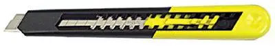 Stanley 10-150 Quick Point Knives, 7 in, Snap-Off Steel Blade, Plastic, Black|YELLOW