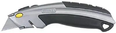 Stanley 10-788 Instant Change Utility Knives, 8 1/2", Retractable Steel Blade, Cast Metal, Gray