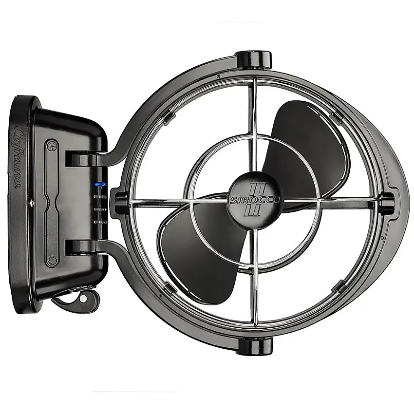 Caframo Sirocco II 3-Speed 7in Gimbal Fan Black 12-24V (7010CABBX)