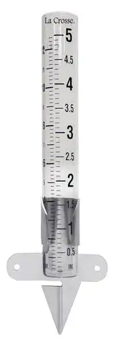 LaCrosse 5" Glass Tube Rain Gauge (704-1514)