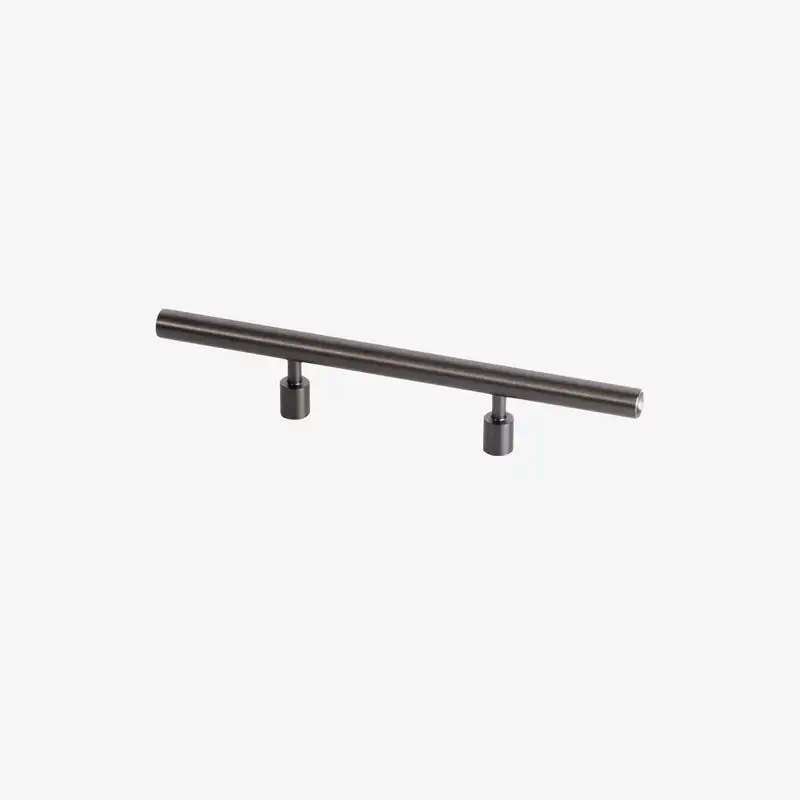 Long Black Stainless Round Bar Pull by Lew's Hardware
