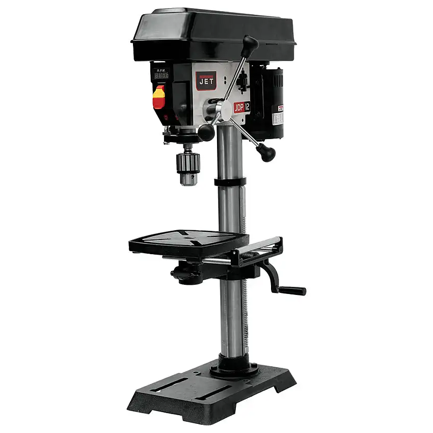 JET Drill Press w/DRO — 12" Swing, 5/8" Chuck, 0.5HP Motor