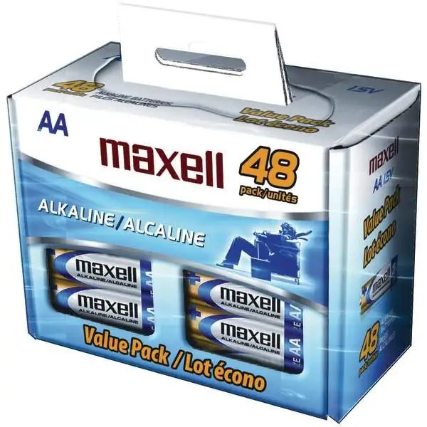 MAXELL 723443 - LR648B Alkaline Batteries (AA; 48 pk; Box) (723443-LR648B)