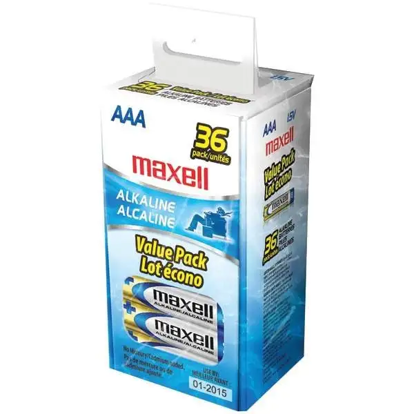 MAXELL 723815 - LR0336B Alkaline Batteries (AAA; 36 pk; Box) (723815-LR0336B)
