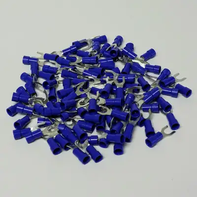 Supco T1048C Insulated Spade Terminal Connector Pack of 100 for 16-14 Wire #10 Stud