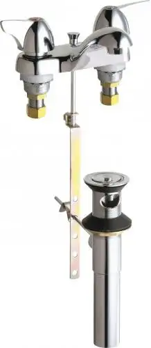Chicago Faucets 797-1000ABCP Deck-Mounted Manual Sink Faucet with 4" Centers