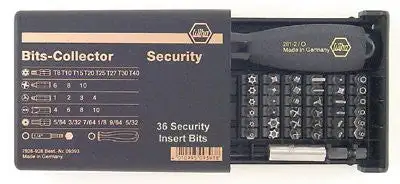 Wiha Tools 71990 39 PC. SECURITY BITS COLLECTOR SET