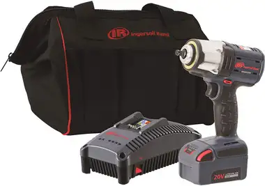 Ingersoll Rand W5153P-K22 Pin Anvil Cordless Impact Wrench Tool Kit | 1/2" Square Drive | 365 (ft-lbs) Max Torque