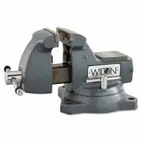 Wilton 21400 Machinists' Vises, 5 in Jaw, 3 3/4 in Throat, Swivel Base