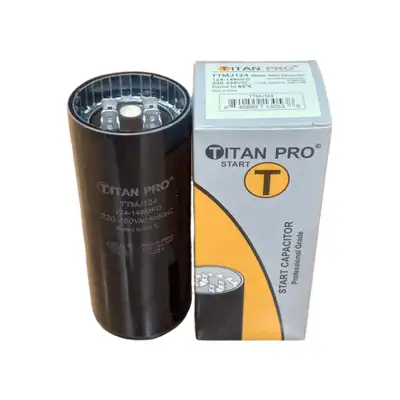 Titan Pro TTMJ124 Motor Start Capacitor 134-149 MFD UF / 220-250 VAC