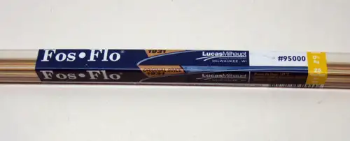 95000 Lucas Milhaupt Fos Flo Silvaloy 0% 28 Rods 1 Pound Solder