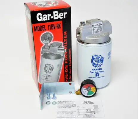 11BV-RK Gar-Ber Spin-On Fuel Oil Filter Complete w/ Gauge Bracket and #R Filter