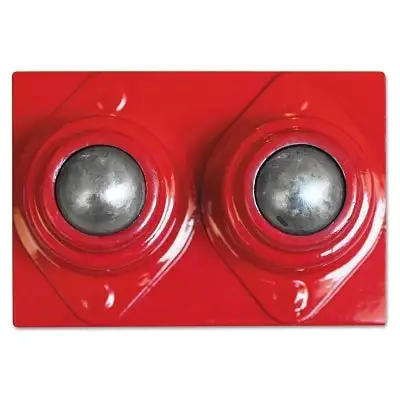 Ball Transfer Head for V-Head Pipe Stands, Dual Ball, Carbon Steel, 10