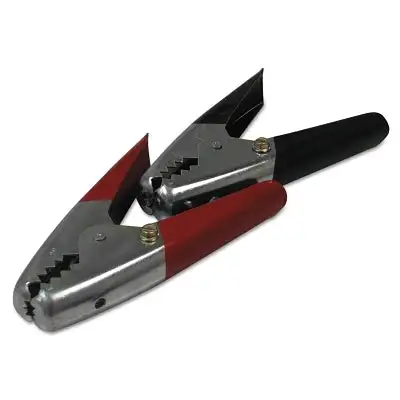 Battery Clamp, Vinyl-Insulated, 1 to 3/0 AWG, 600 A, 1-1/2 in Jaw, Bla
