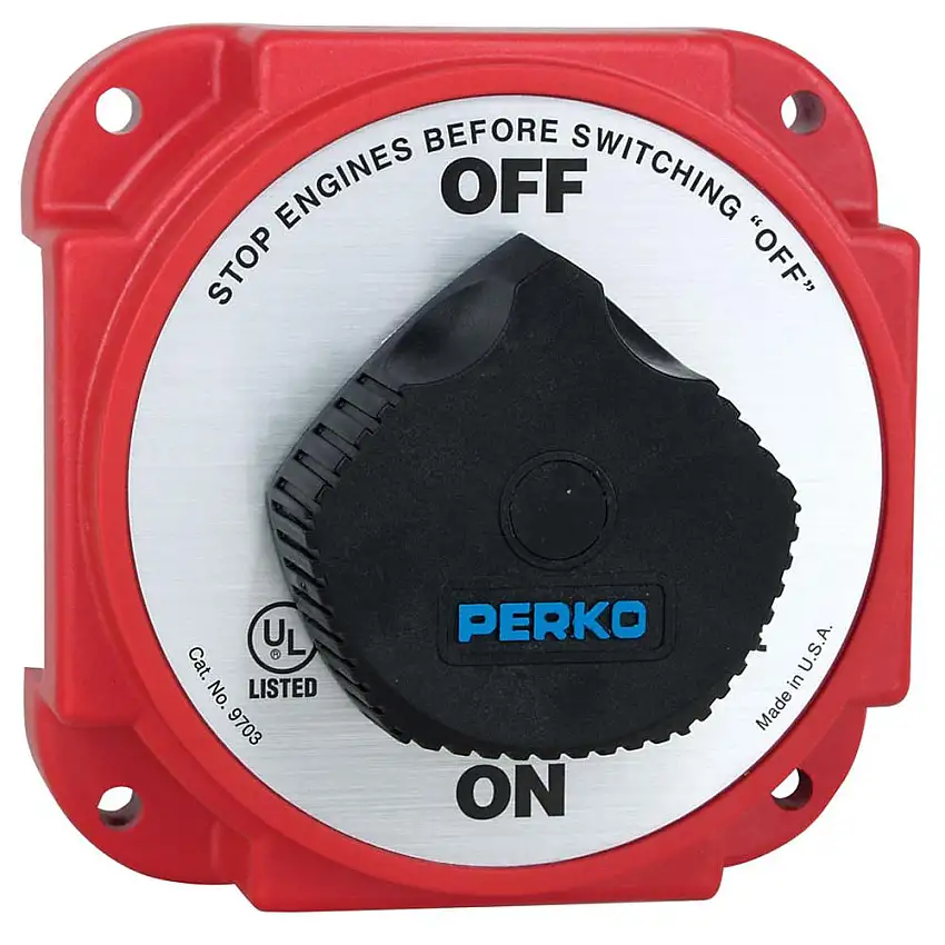 Perko Heavy Duty Battery Disconnect Switch Alternator Field Disconnect (9703DP)