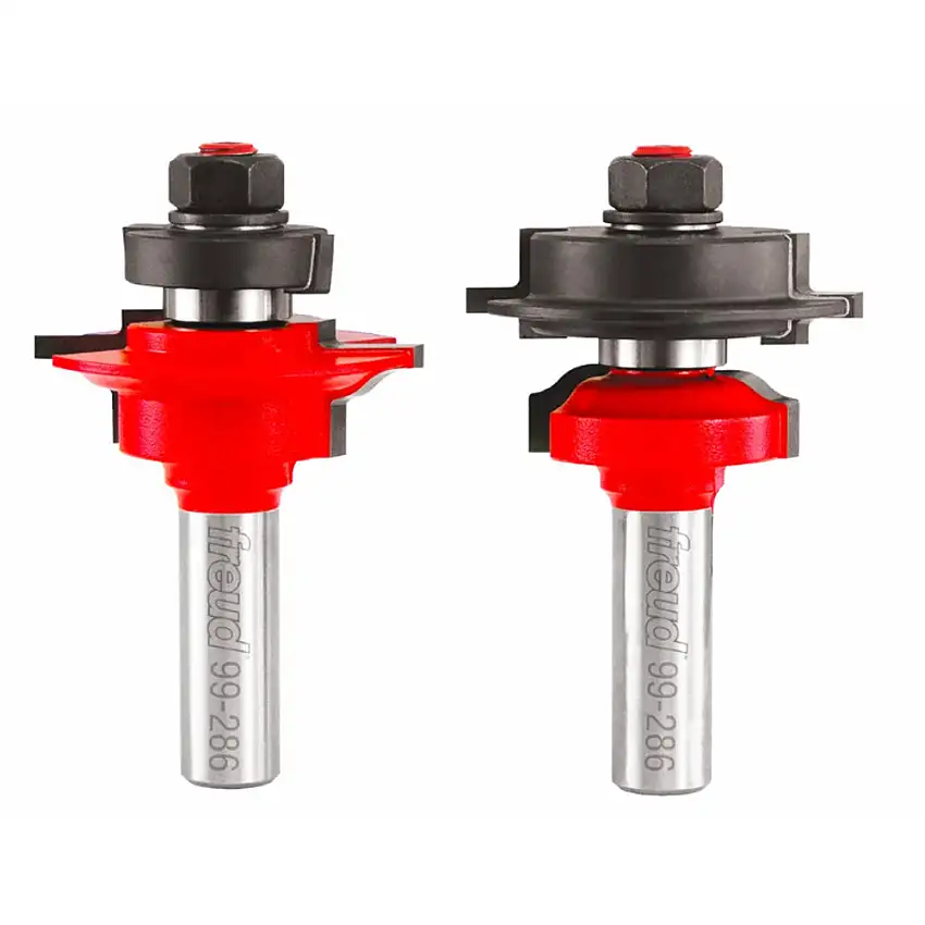 Freud 2" Glass Panel Cabinet Door Router Bit Set (1/2" Shank)