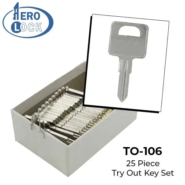 Aerolock - TO-106 - Fastec Camper Locks Try-Out Key Set - FIC1 - 25 Keys