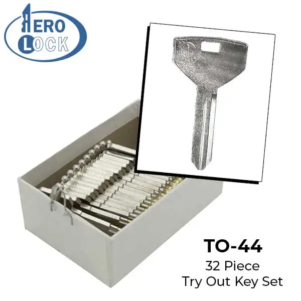 AeroLock - TO-44 - Chrysler 1988-1992 - Door Locks Try-Out Key Set - Y154 - 32 Keys