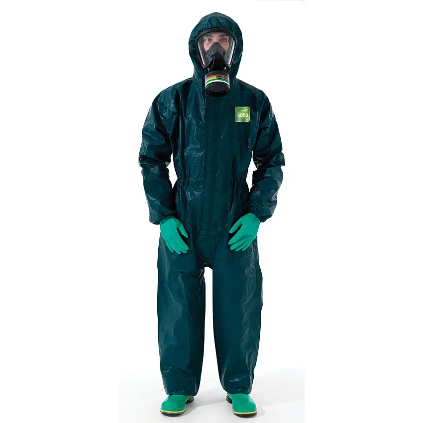Ansell 3X Green AlphaTec 4000 Model 122 Laminate Disposable Coveralls