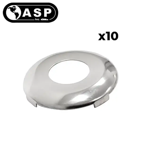 1984-1996 Ford / H54 / 10 Cut / Face Cap for Door Lock / Chrome / P-42-201 (ASP) (Pack of 10)