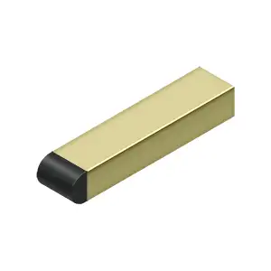 Contemporary Half-Cylinder Tip Solid Brass Baseboard Bumper by Deltana
