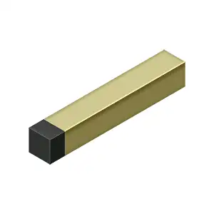 Modern Square Tip Solid Brass Baseboard Bumper by Deltana