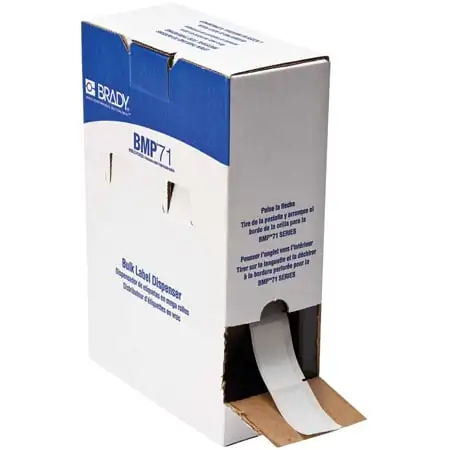 Brady BM-21-427 Self-Laminating Vinyl Wrap Around Cable Labels for M6 M7 Printers - 2.5 x 1 Inch - Roll Of 1000 Labels