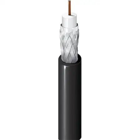 Belden 1523R Series 11 14 AWG Coax CATV Cable - Black - 1000 Foot