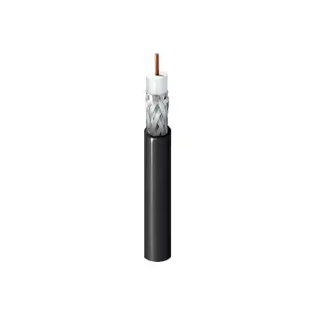 Belden 1695A CMP Rated RG6 Plenum 6G-SDI/UHDTV Coaxial Video Cable 18AWG - Black - 500 Foot - ReelTuff Box