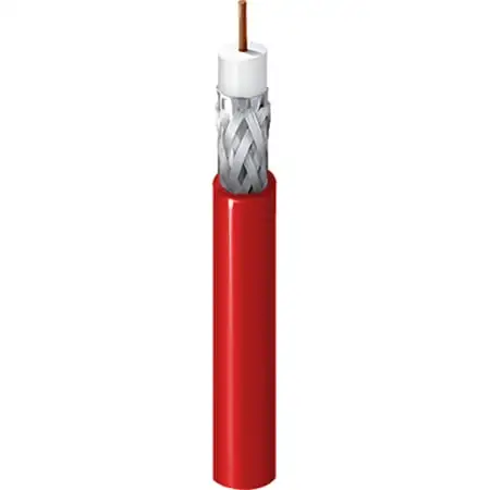 Belden 1855A CMR Rated 6G-SDI Mini-RG59 Digital Coax Video Cable 23 AWG - Red - 1000 Foot - ReelTough Box