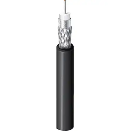 Belden 4505P 12 GHz 4K UHD Plenum RG59 Video Cable 20 AWG Solid - Black - 1000 Foot