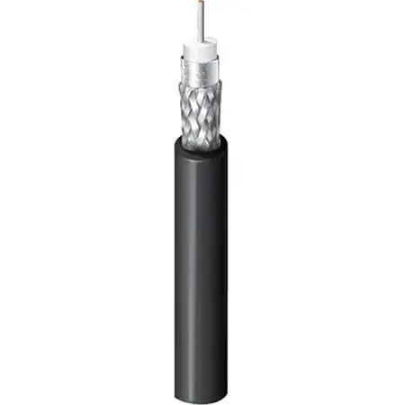 Belden 4855P CMP/Plenum Rated 12G-SDI 4K UHD Mini RG-59 Precision Video Coax 75 Ohm 23 AWG Solid - Black - 1000 Foot