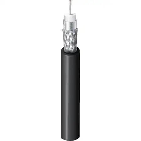 Belden 4855PX 12 GHz 4K 75 Ohm UHD Precision Video Coax Cable - Mini RG-59 - 23AWG Solid SC - Black - 1000 Foot