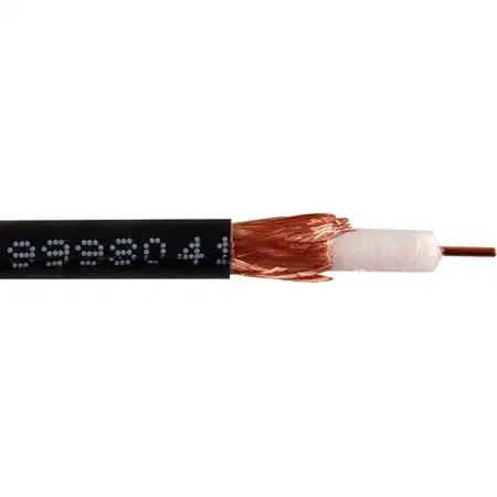 Belden 643948 New-Gen Coaxial Plenum RG59 Braided Shield Cable - Black - 1000 Foot
