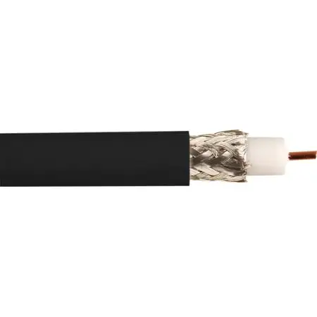Belden 7731A CMR RG11 Outdoor/UV Resistant 6G-HD-SDI Coaxial Cable Solid BC 14AWG - Black - 1000 Foot