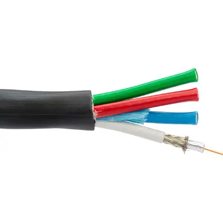 Belden 7788A Riser/CMR Outdoor 6G-SDI UHD VideoFlex Sub-Miniature Snake Cable BC 4-Ch/23AWG - Black - 1000 Foot