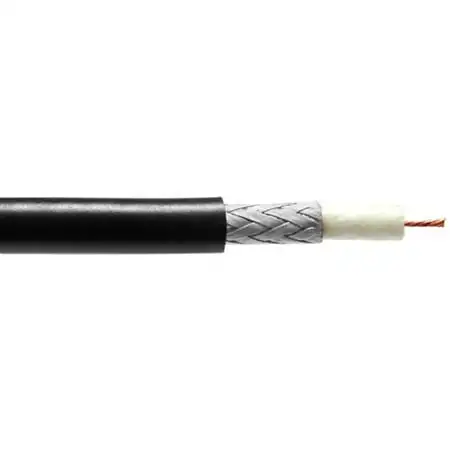 Belden 8216 Aerial Indoor/Outdoor RG-174/U 50 Ohm Wireless Transmission Coax Shielded Str BCCS 26AWG - Black - 500 Ft