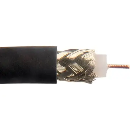 Belden RG59/22 Analog Coaxial Cable - Black - 1000 Foot
